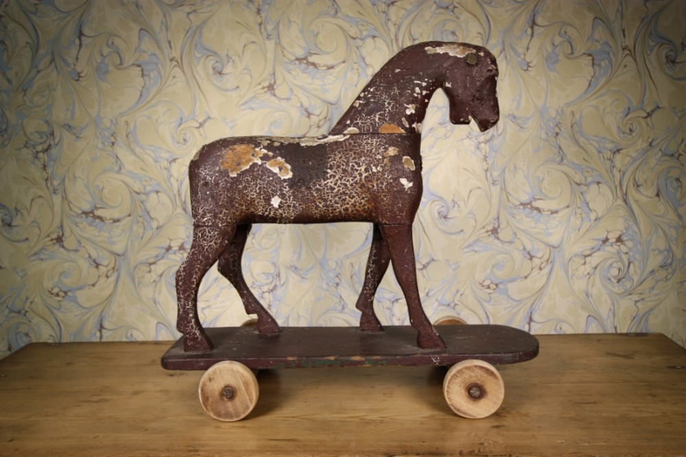 19th Century Antique English Toy Horse.