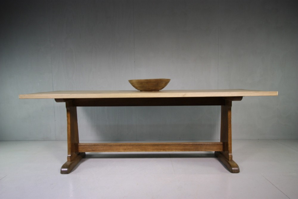 Edwardian Antique Oak Refectory Dining Table