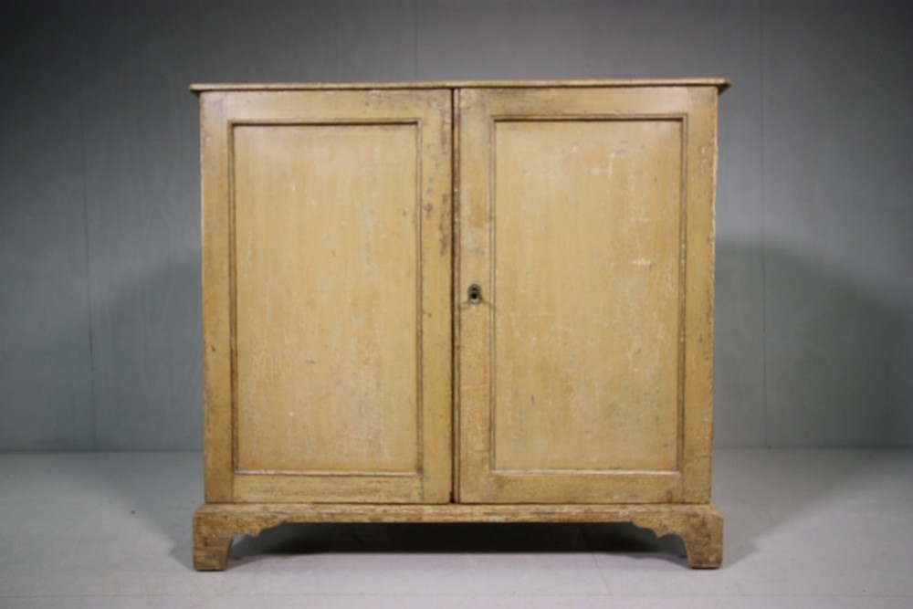 Georgian Antique Pine Cupboard in Original Paint.