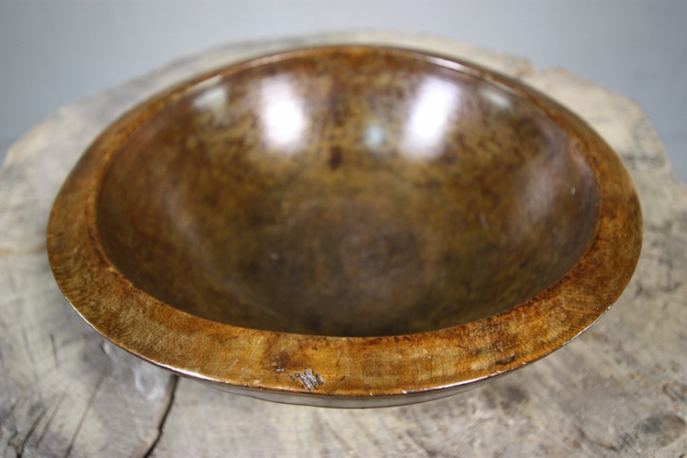 English Antique Sycamore Bowl.