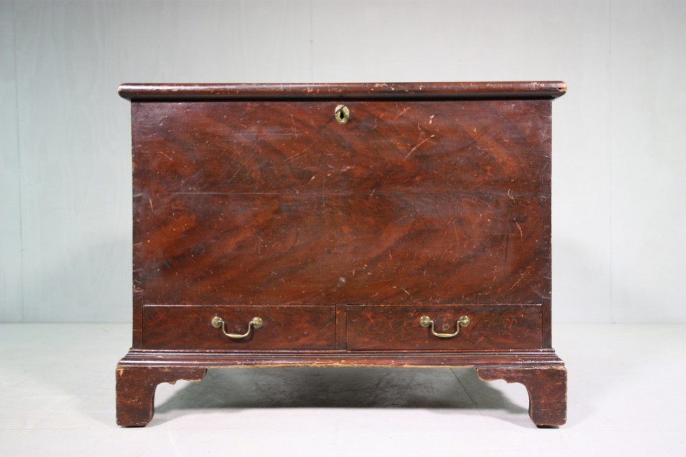 Superb Georgian Antique Pine Mule Bedding Box 