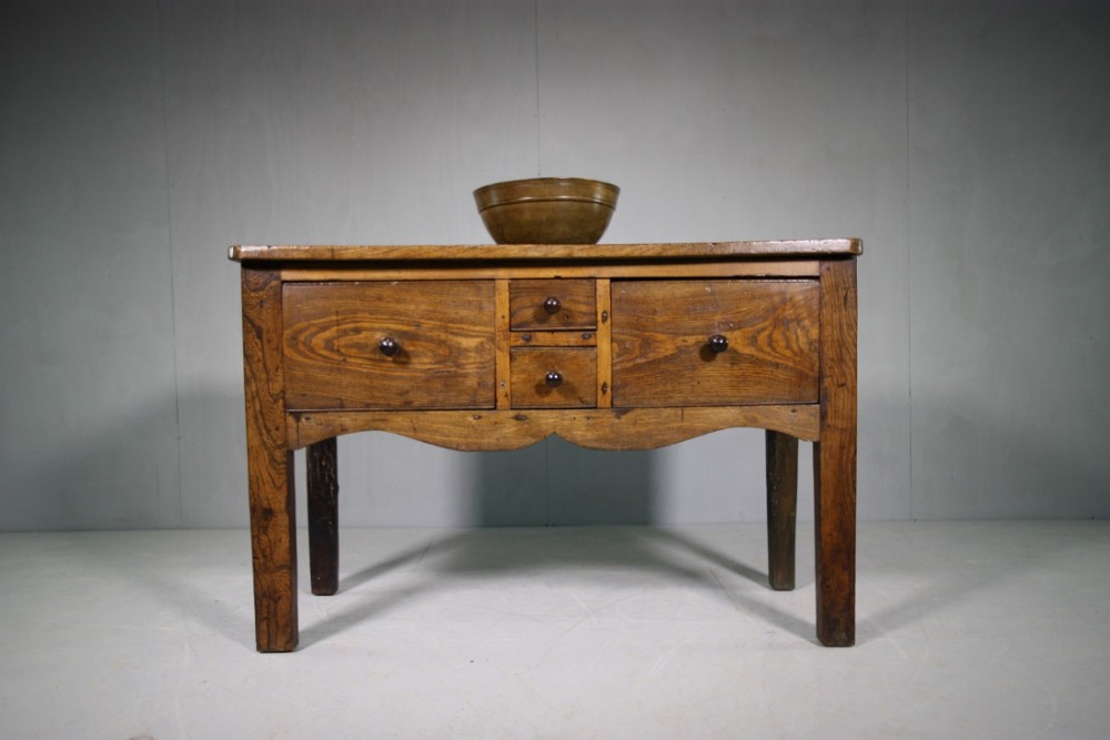 18th Century Antique Elm Dresser Base.