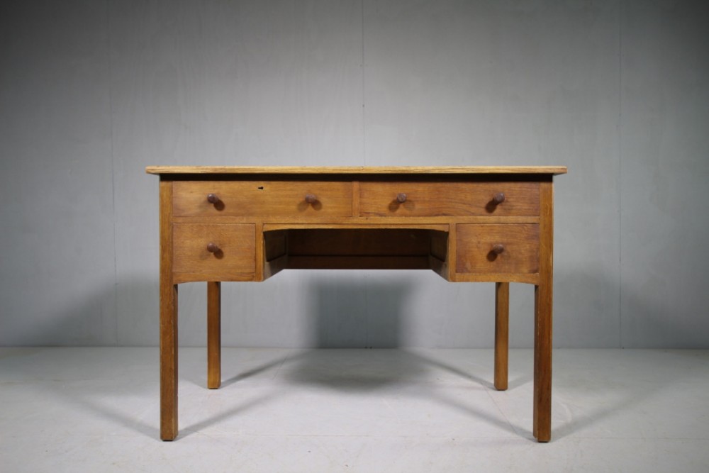 1930's Heals Oak Desk from Christ College Cambridge.