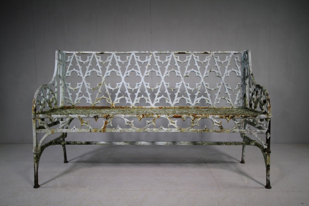 Fabulous 19th Century Quality Cast Iron Garden Bench.