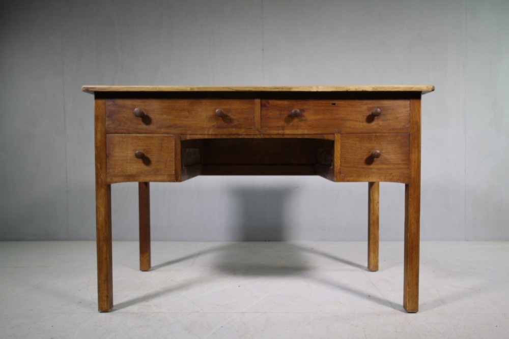 1920's Heals Oak Desk from Christ College Cambridge.