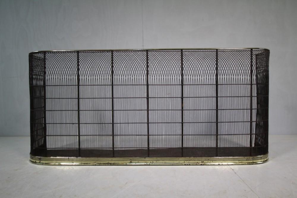 Regency Antique Fire Guard with Decorative Wire Work.
