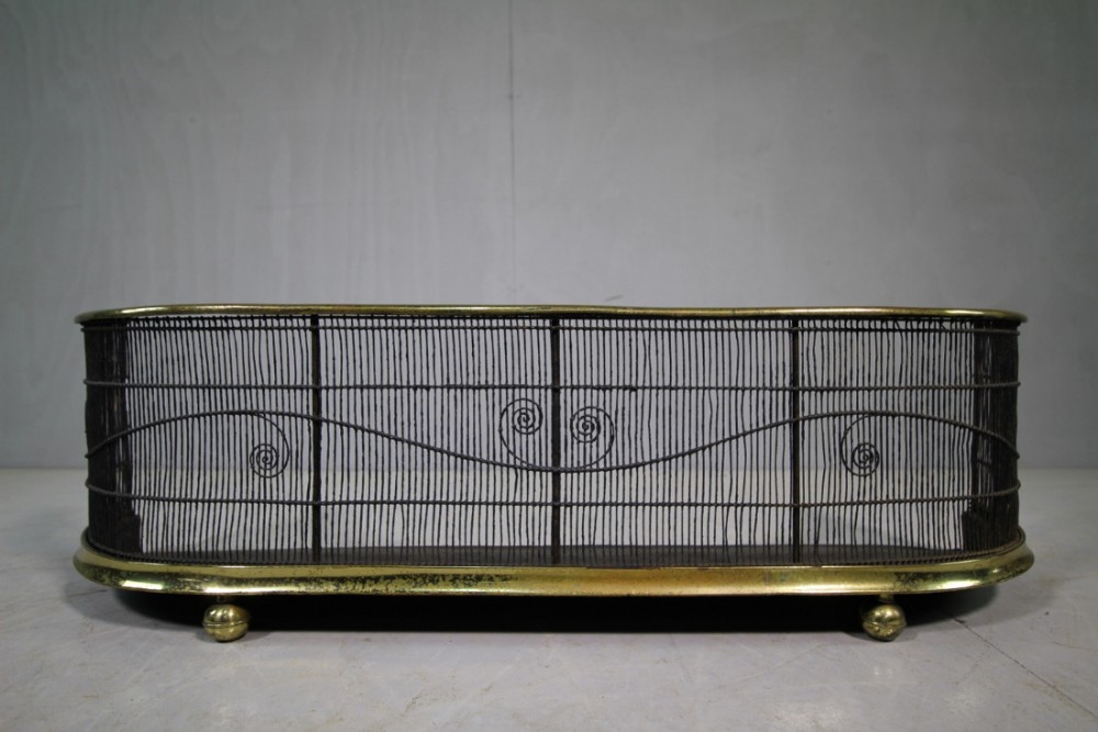 Regency Antique Fire Guard with Scrolling Wire Work.