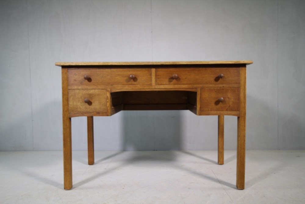 1930's Heals Oak Desk from Christ College Cambridge.