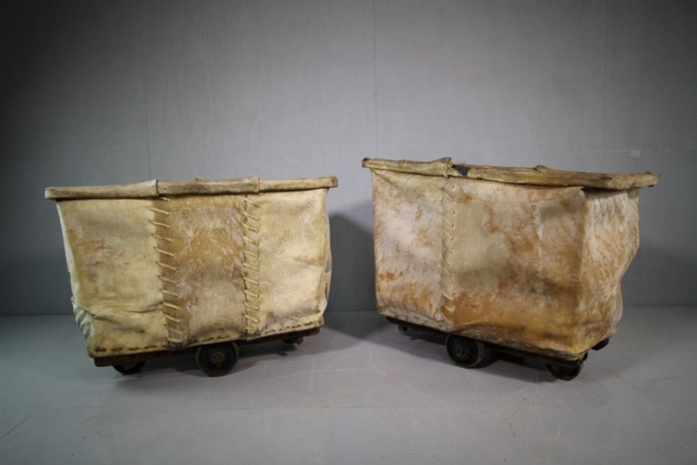 Edwardian Antique Leather Trolley. 