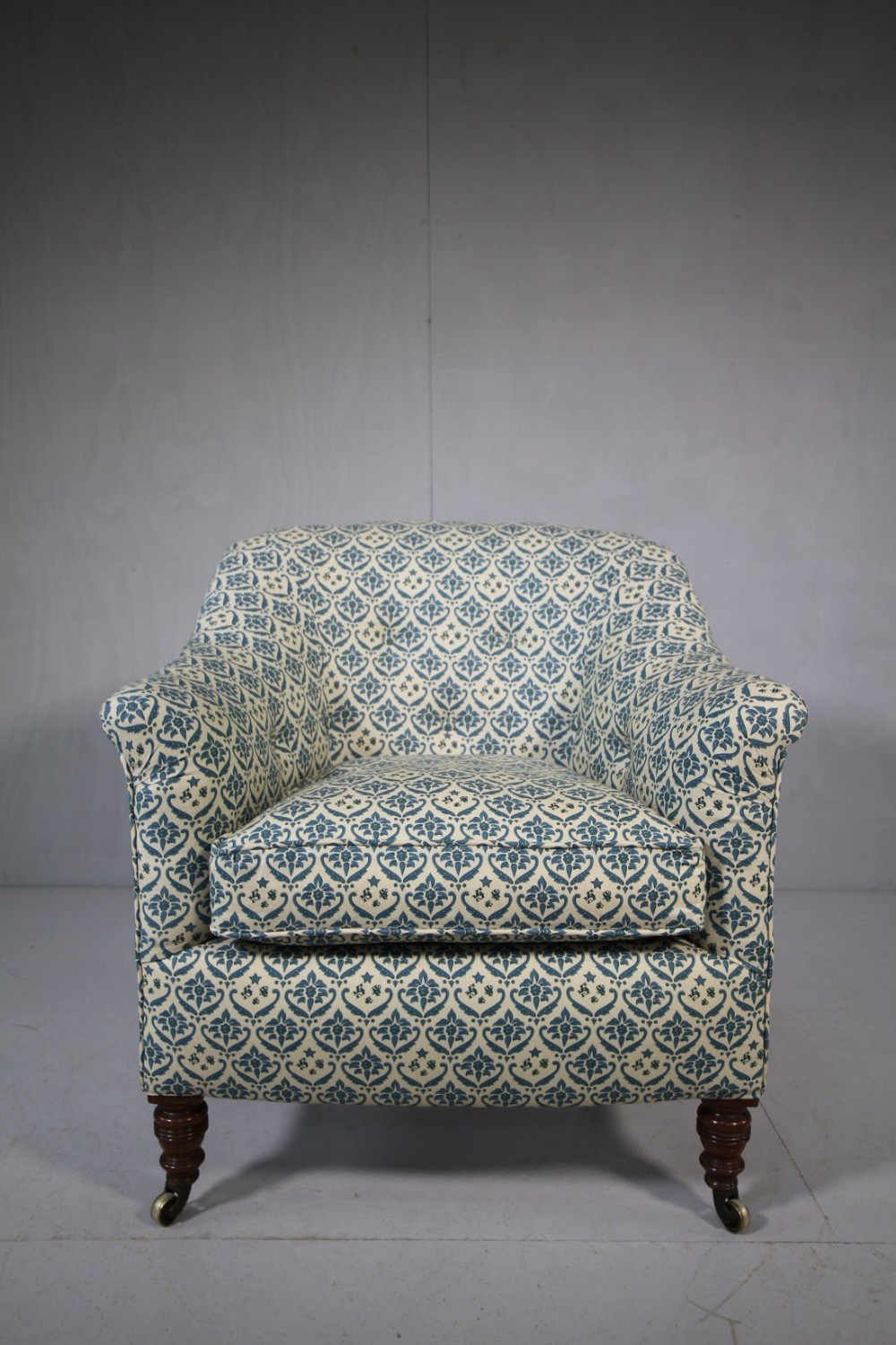 19th Century Upholstered Howard & Sons Antique Armchair.