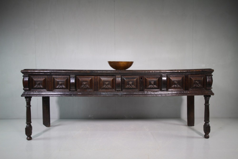 Early 18th Century Antique Period Oak Dresser Base.