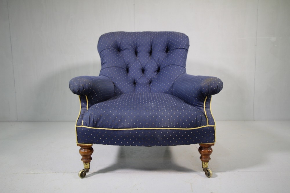 Quality English Antique Upholsterd Armchair.