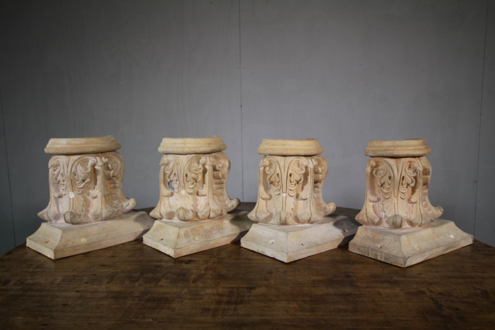 Rare Set of Four 19th Century Antique Corinthian Drain Heads.