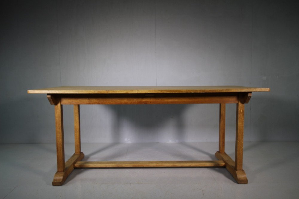 1930's Oak Refectory Dining Table by Bowman Brothers.