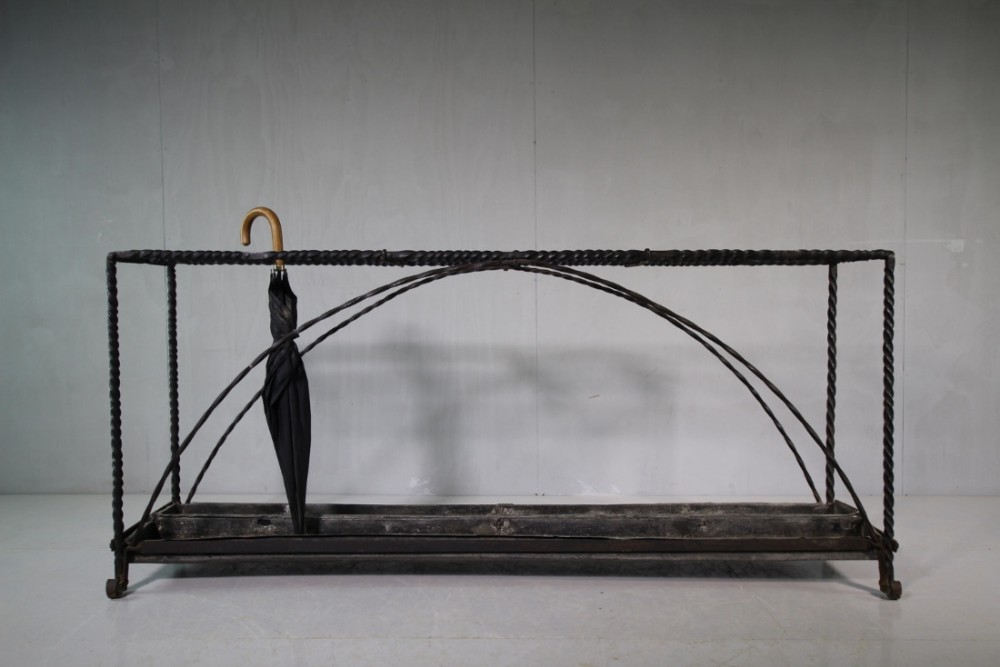 19th Century Antique Wrought Iron Large Umbrella Stand.