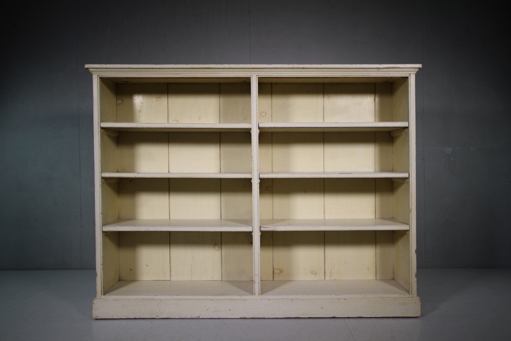 19th Century Antique Original Painted Pine Bookcase.