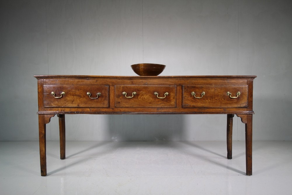 English Georgian Antique Oak Dresser.