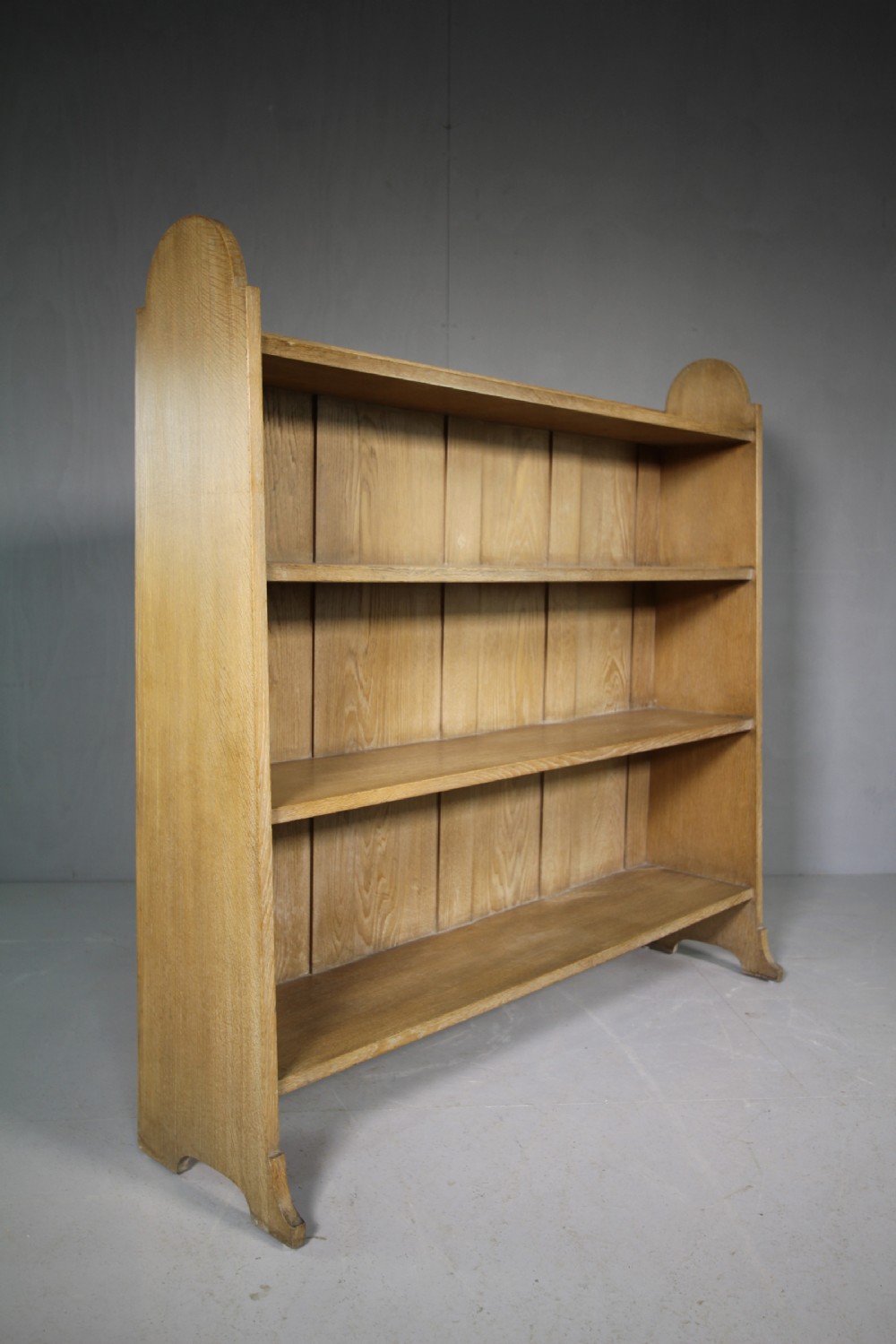 Large Antique Heals Oak Bookcase - Labelled.