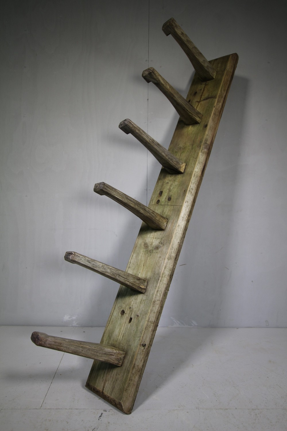 Large Set of 19th Century Antique Elm Stable Hooks.