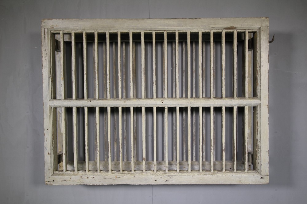Fabulous Georgian Antique Painted Pine Plate Rack.