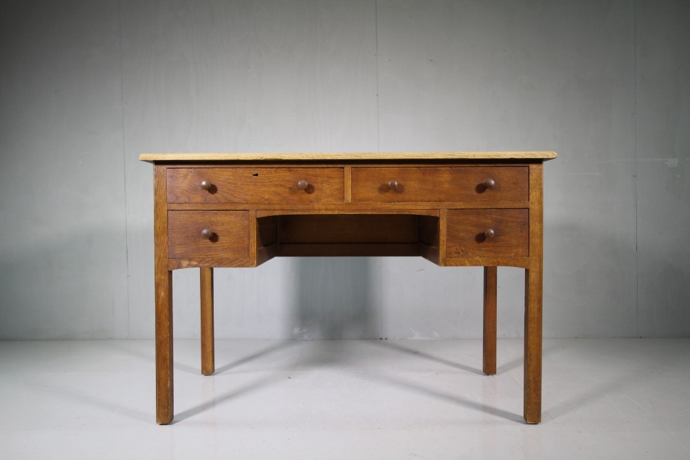 1930's Heals Oak Desk from Christ College Cambridge.