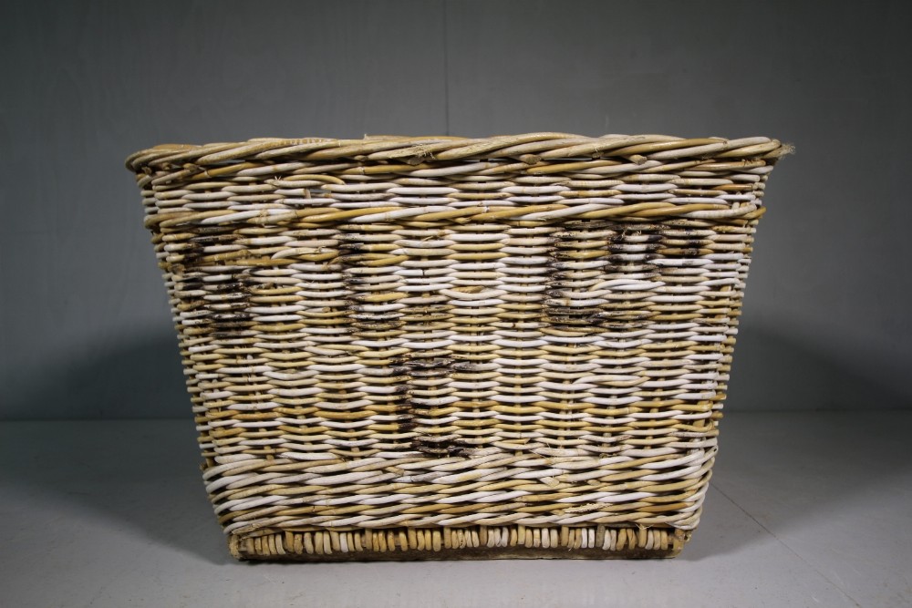 English Edwardian Antique Willow Mill Basket.