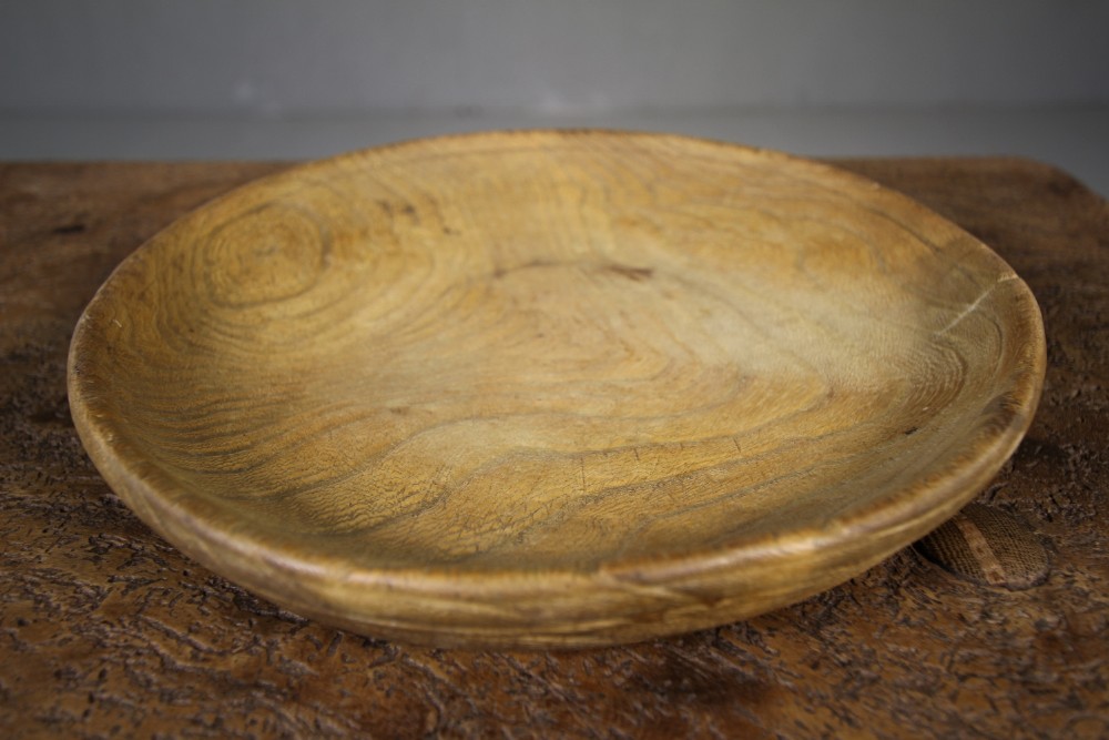 19th Century English Antique Elm Platter.