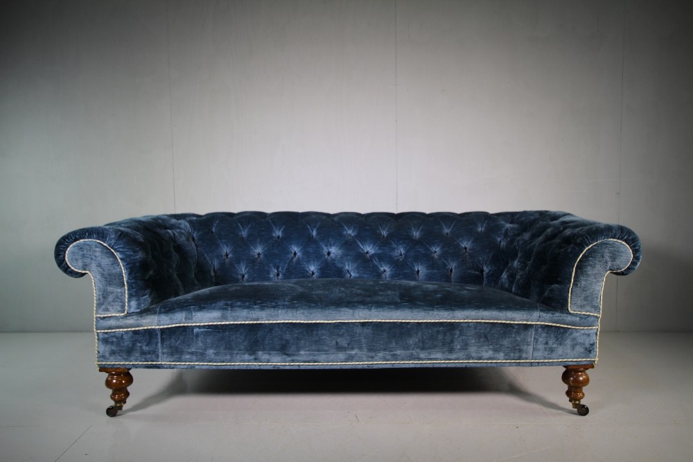English 19th Century Antique Chesterfield Sofa.