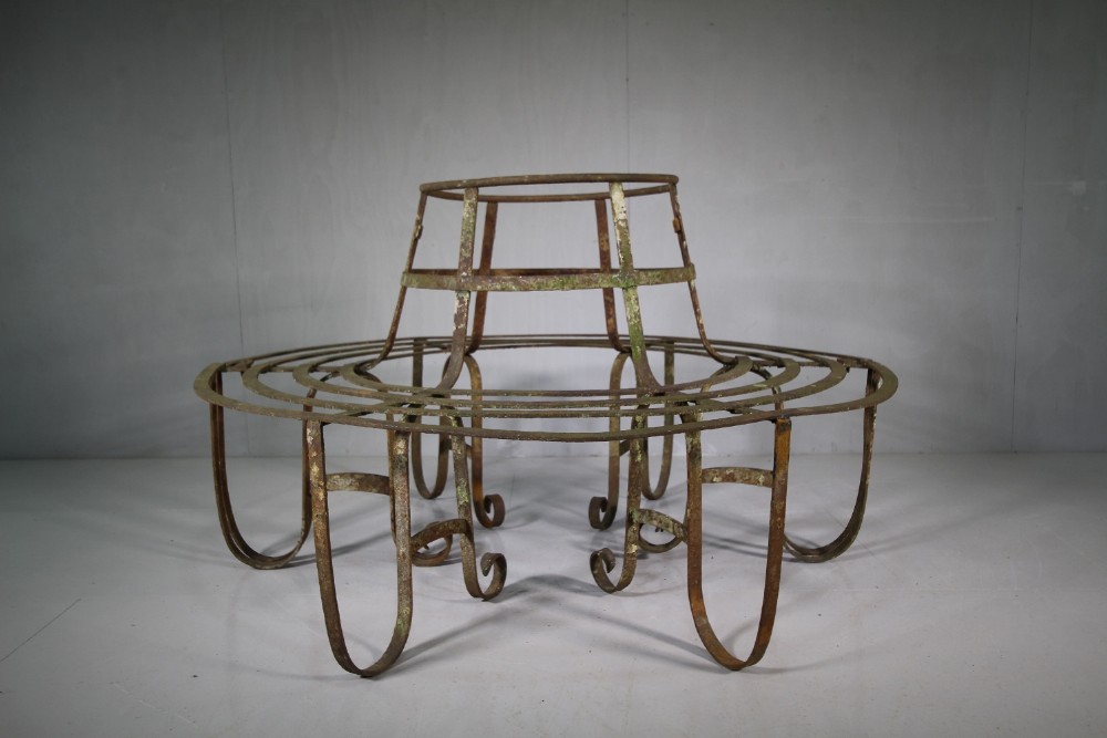 Early 19th Century Antique Wrought Iron Tree Guard Seat.