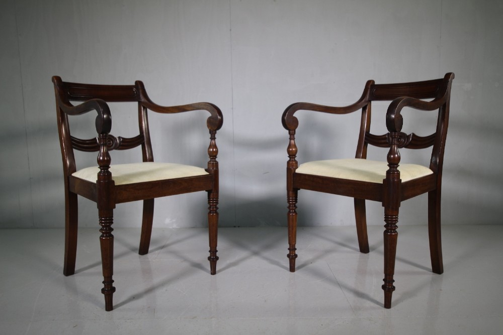 Pair of Best Quality Regency Antique Carver Armchairs.