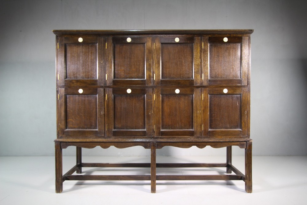 Large Set of Edwardian Antique Oak Lockers.