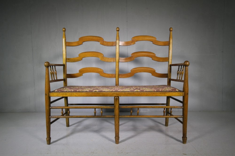 19th Century Antique Bench Seat by Punnet & Goodyers.