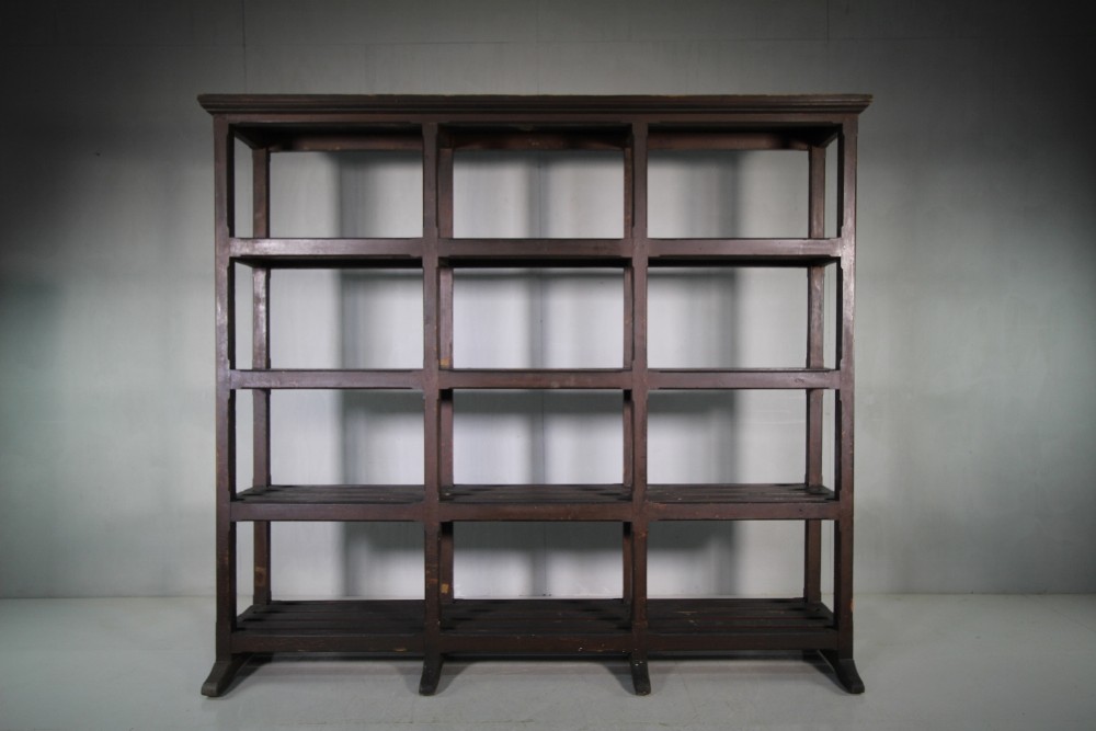 Large 19th Century Antique Solicitors Shelving Deed Rack.