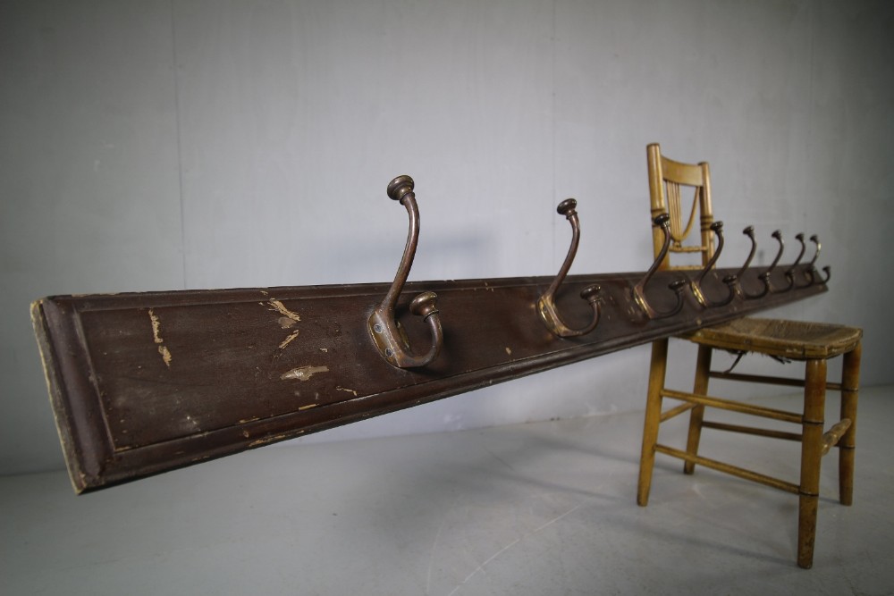 Large English Set of 19th Century Antique Coat Hooks.