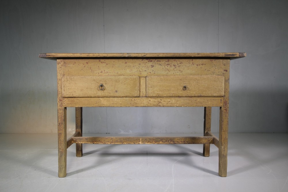 18th Century Antique Painted Pine Side Table