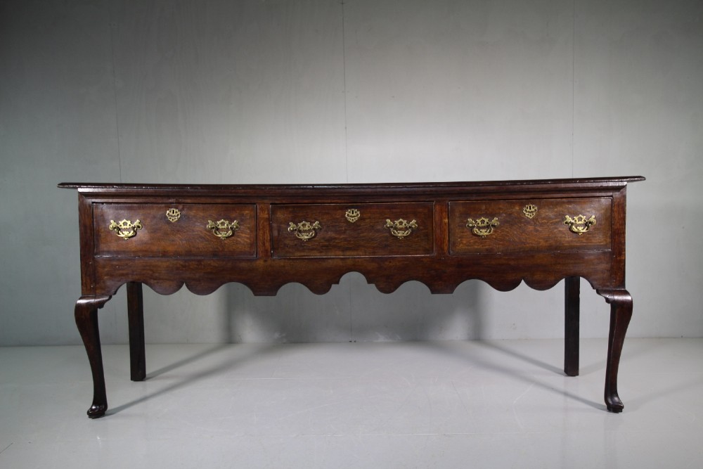 Georgian Antique Oak Dresser Base from Welsh Borders