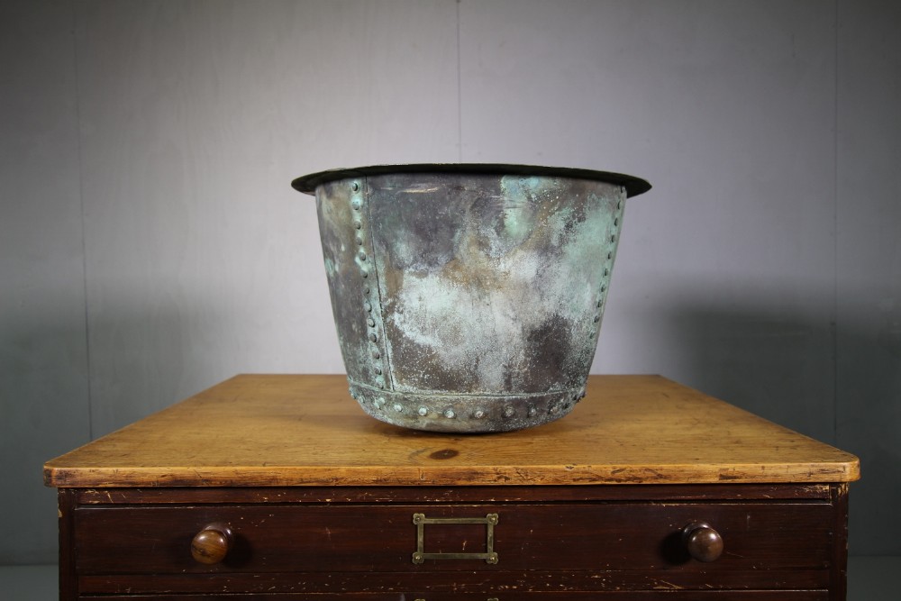 Large 19th Century Antique Copper Vessel 