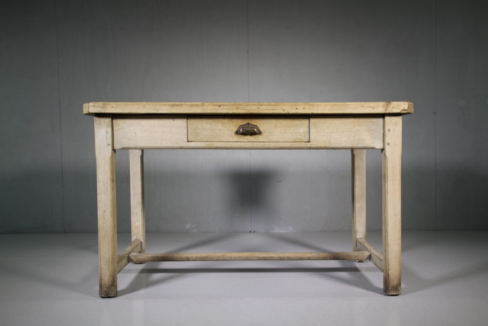 Edwardian Bleached Antique Table with Scagliola Top