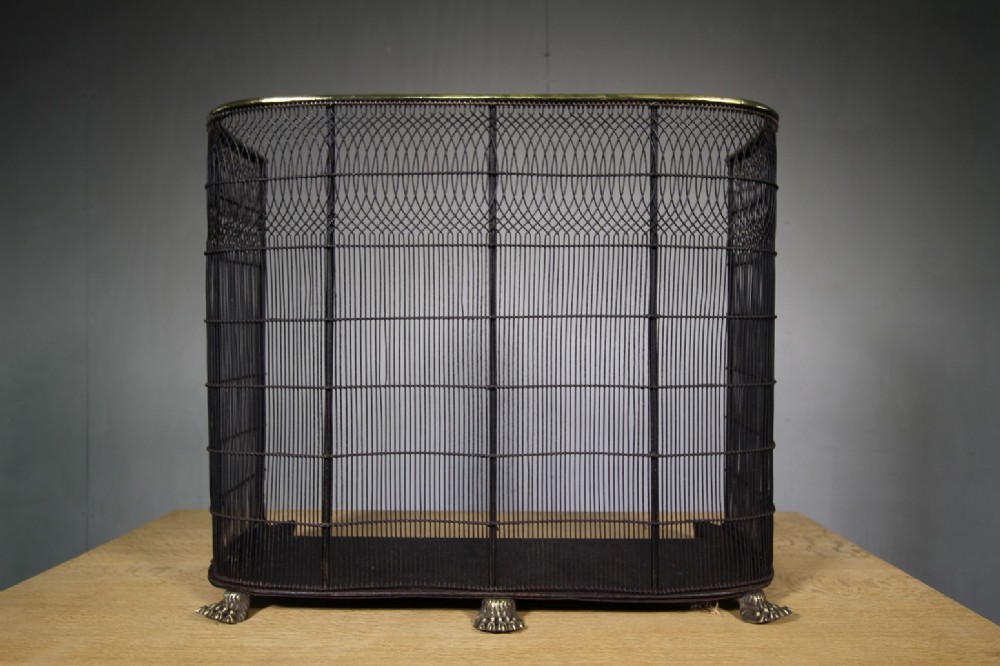 Regency Antique Fire Guard with Hairy Paw Feet