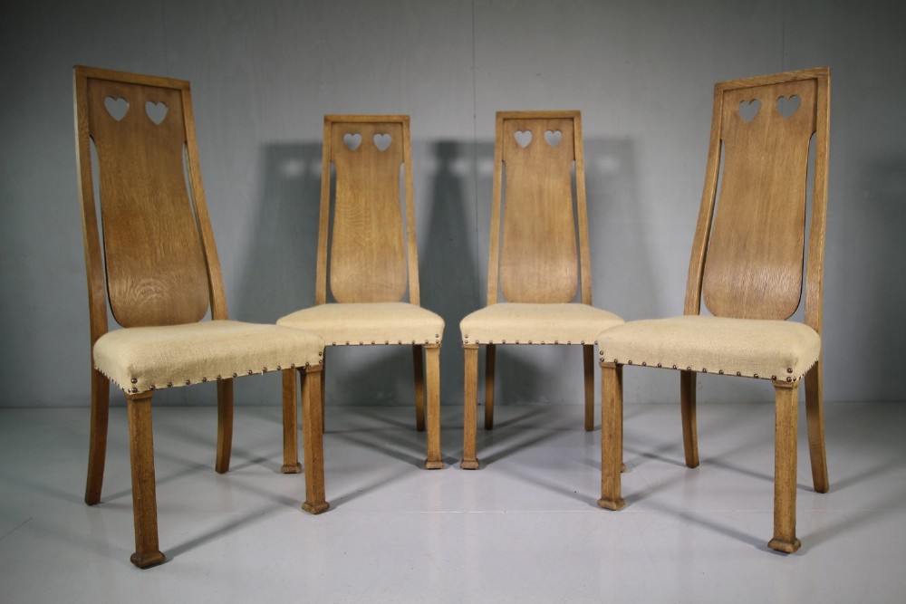 Set Four Antique Dining Chairs by Goodyers of London