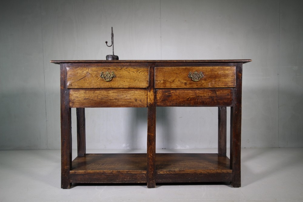 18th Century Welsh Pot Board Antique Oak Dresser