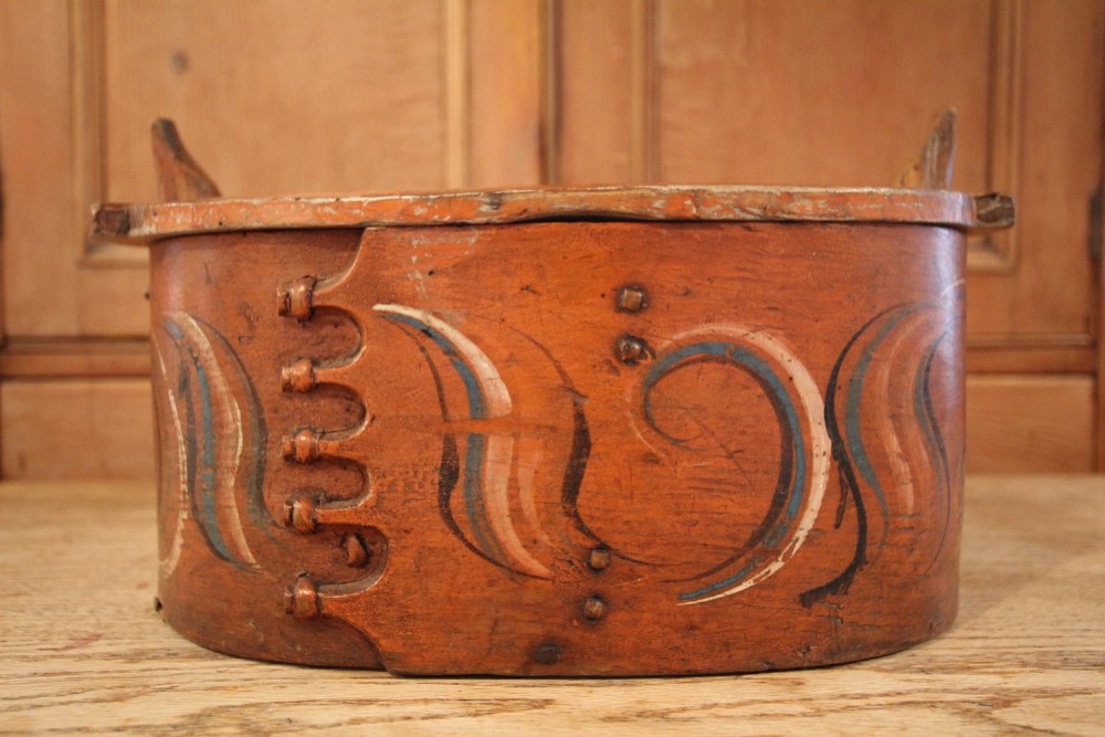 19th Century Antique Scandinavian Painted Pine Box