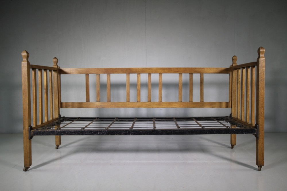 Edwardian Antique Oak Daybed Seat