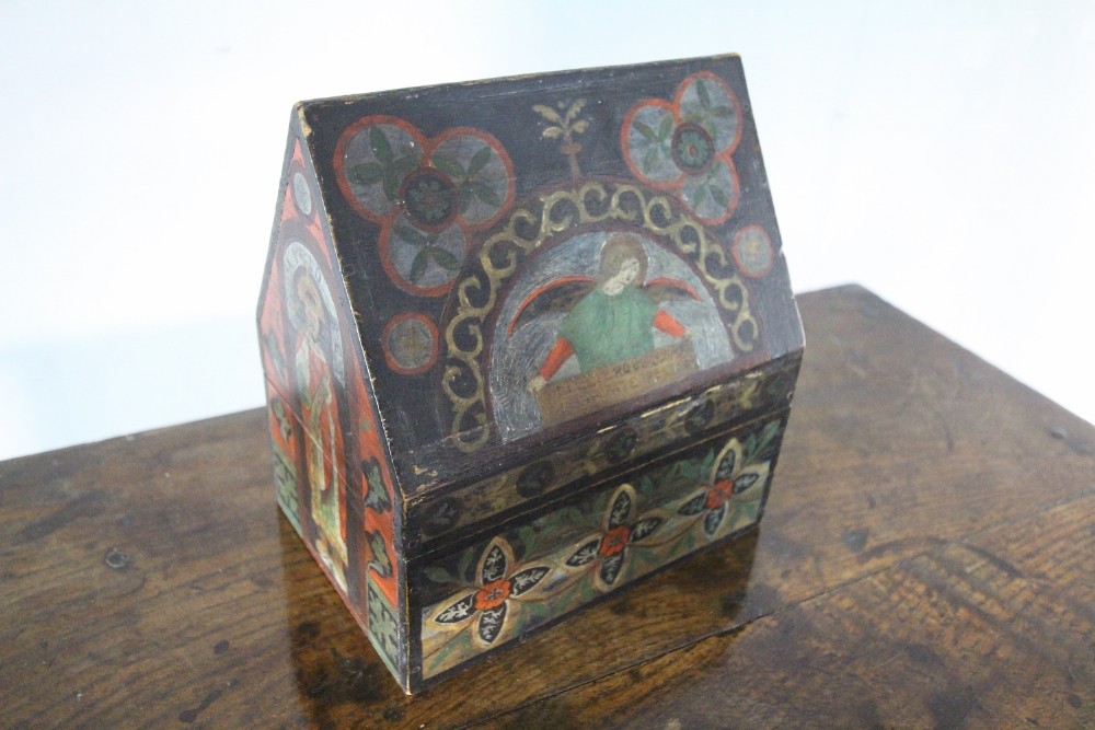19th Century Decorated Antique Reliquary Box