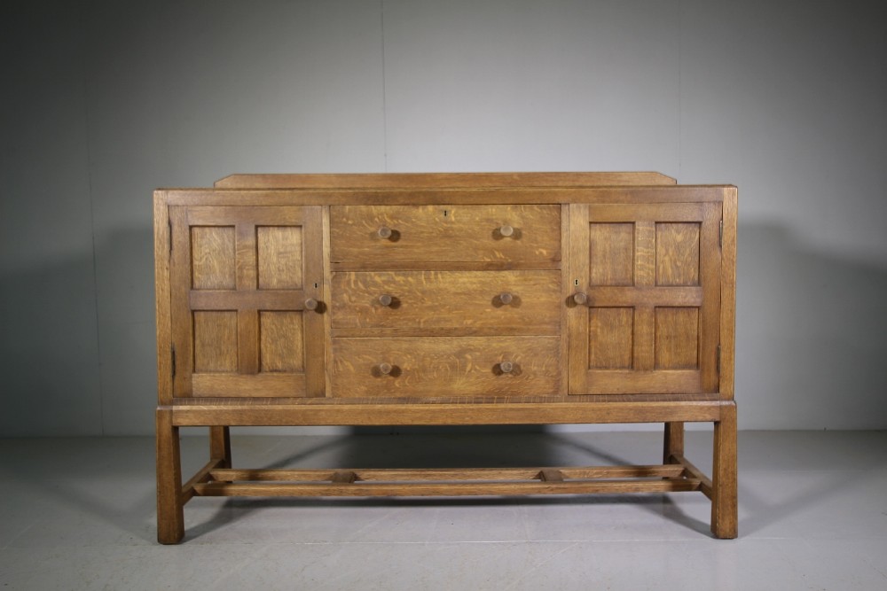 1920's Heals of London Oak Dresser - Labeled