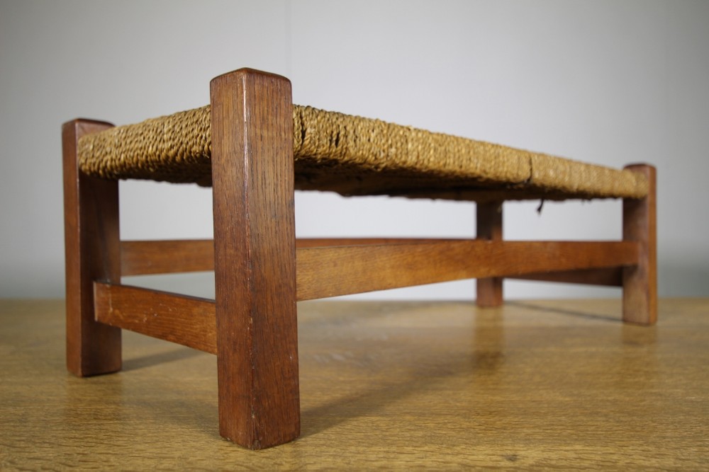 Rare Heals Letchworth Antique Oak Double Footstool