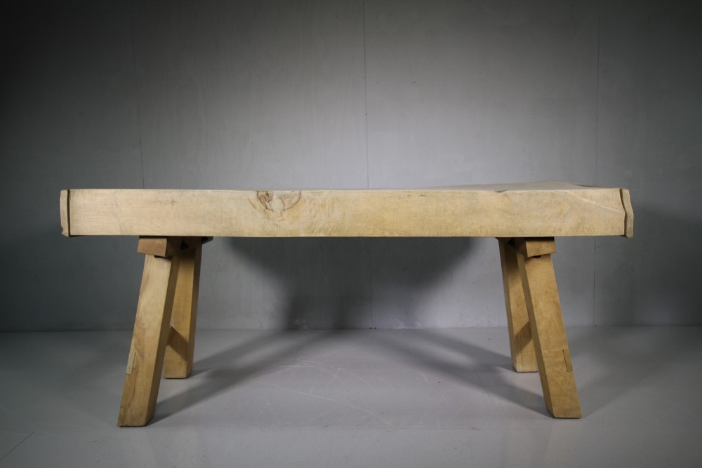 Amazing Huge Antique Sycamore Butchers Block 
