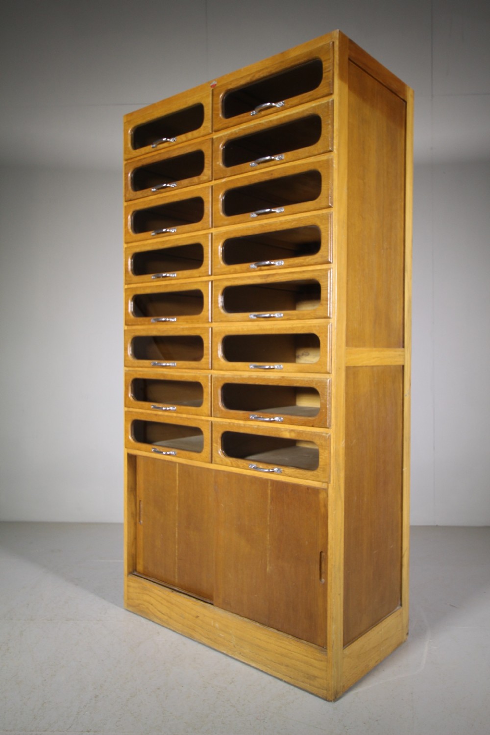 English 1930's Oak Haberdashery Cabinet -Great Quality