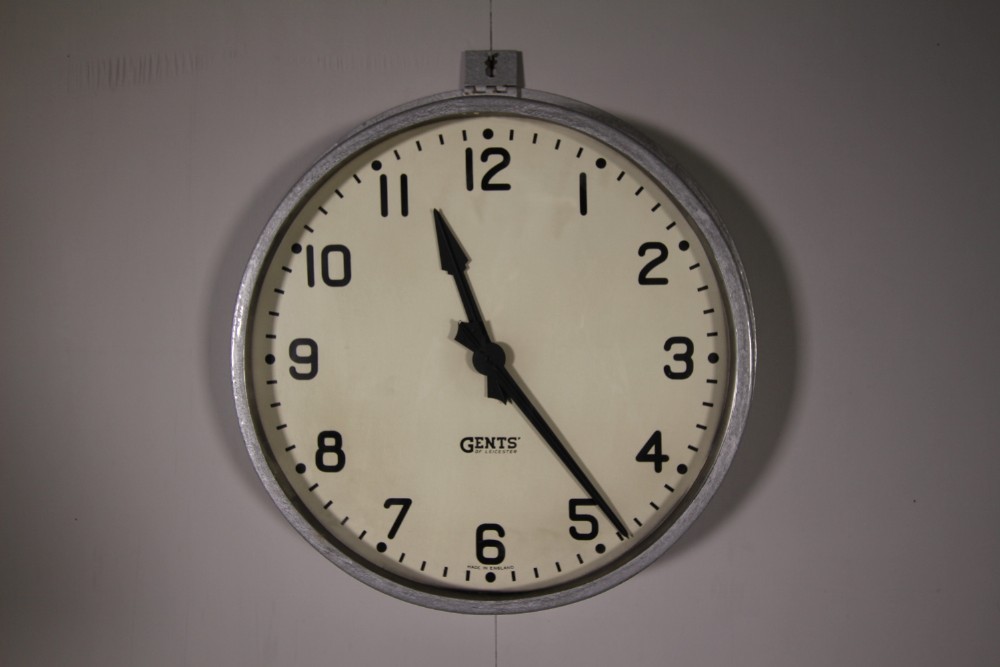 Large 1930's English Gents Factory Clock