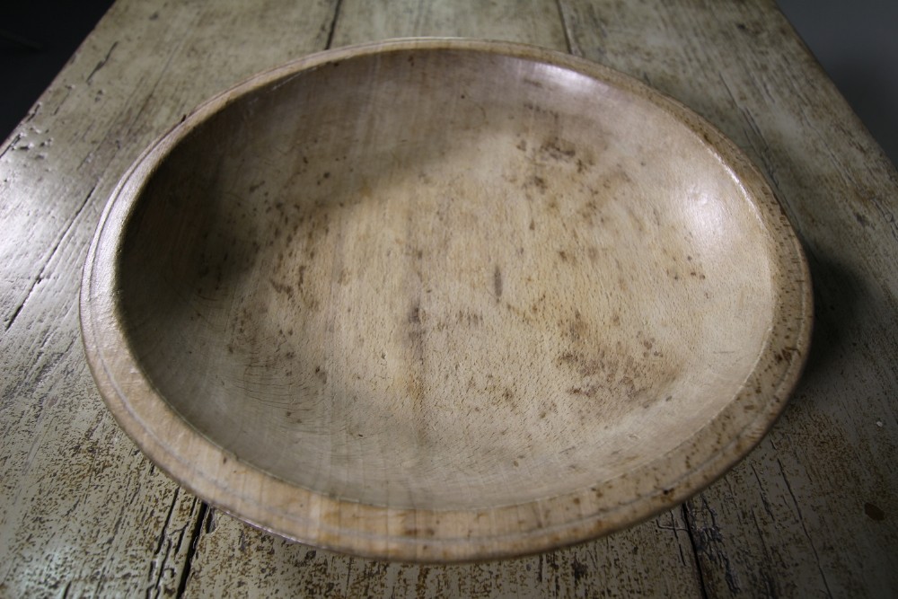 English 19th Century Antique Sycamore Dairy Bowl